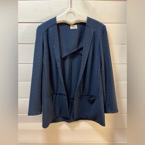 STELLA FOREST – Navy Textured Open Jacket (Size 40)